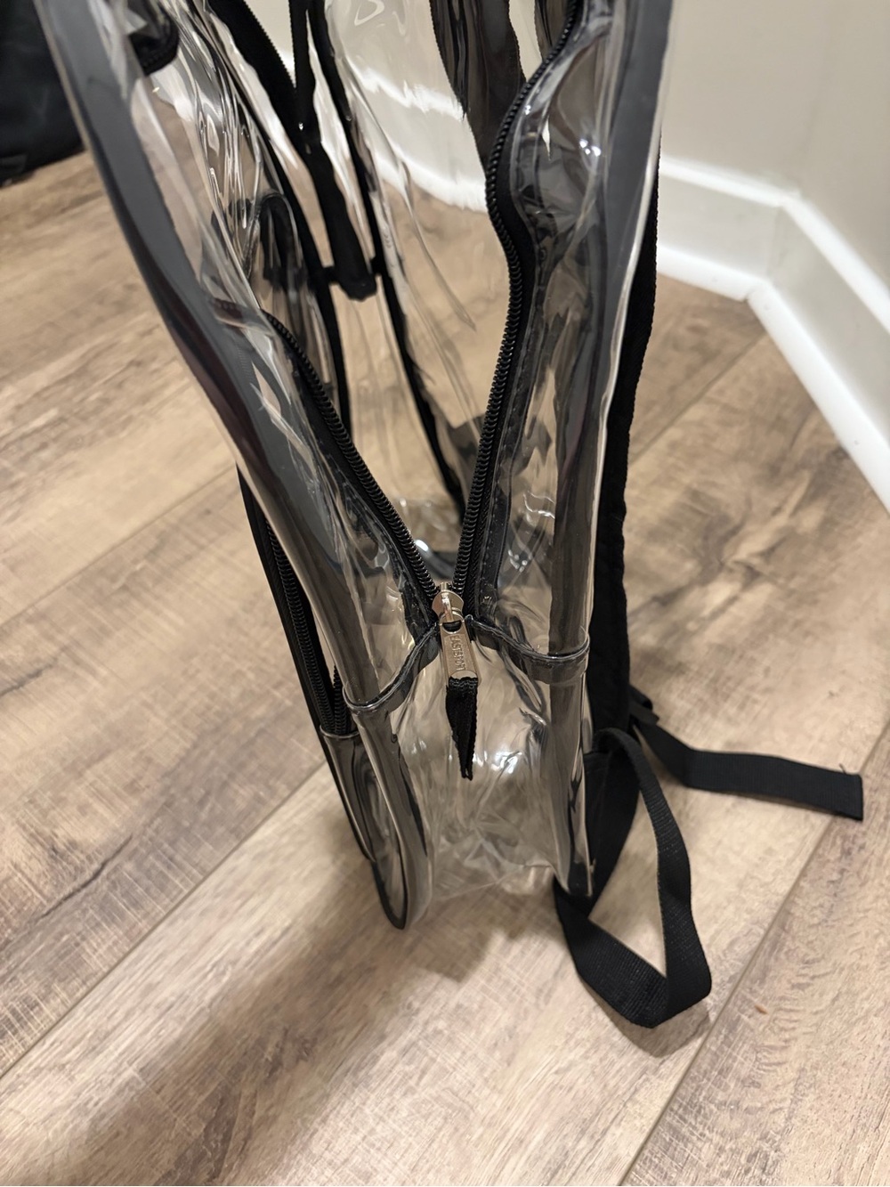 Eastsport Clear Backpack with Black Trim - Transparent School & Event Pack - Picture 4 of 5